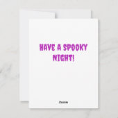 Big City Halloween Kitty Feiertagskarte (Rückseite)