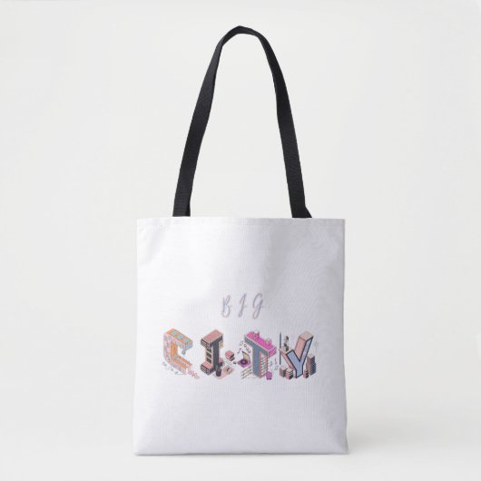Big City Isometric Letter Totasche Tasche (Vorderseite)