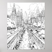 Big City Park Coloring Poster (Vorne)