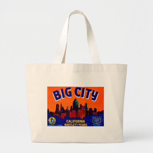 Big City Pears Jumbo Stoffbeutel (Vorne)