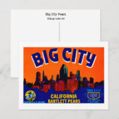 Big City Pears Postkarte (Vorne/Hinten)