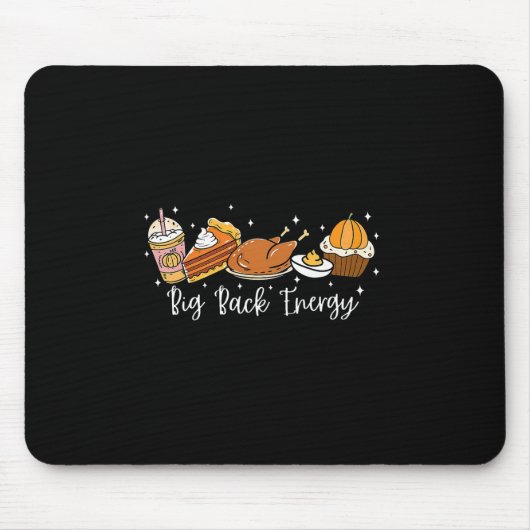 Big Ck Energy Retro Beintraining Truthahn Erntedan Mousepad (Vorne)