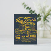 Big Classic USA Truck Iron and Wheels Postkarte (Stehend Vorderseite)