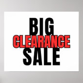 Big Clearance Sign, Boutique Signage, Einzelhandel Poster (Vorne)