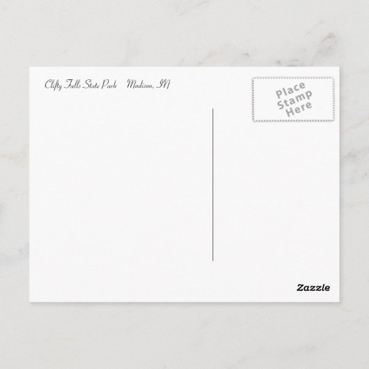 Big Clifty Falls Postkarte (Rückseite)