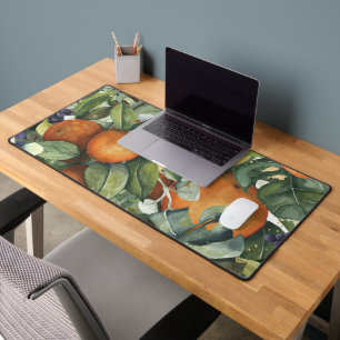 Big Colorful Orange Frucht & Foliage Design Schreibtischunterlage