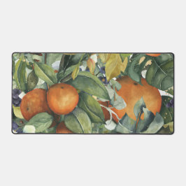 Big Colorful Orange Frucht & Foliage Design Schreibtischunterlage