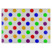 Big Colorful Polka Dots Schneidebrett (Vorderseite)