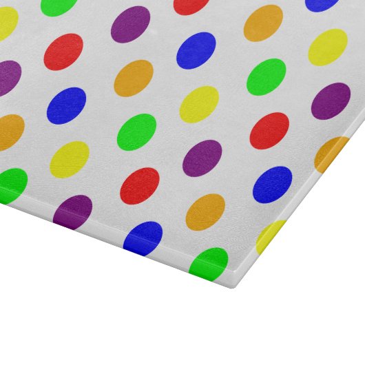 Big Colorful Polka Dots Schneidebrett (Ecke)