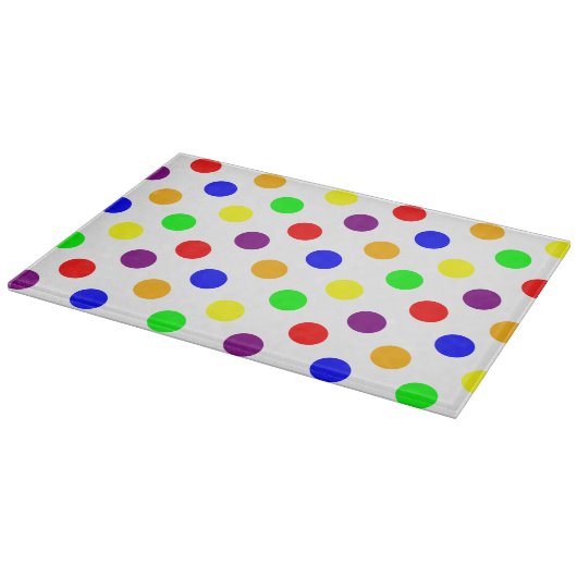 Big Colorful Polka Dots Schneidebrett (Ecke)