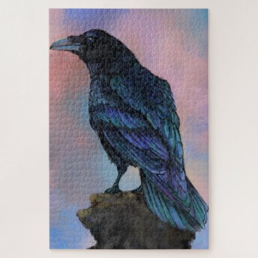 Big Common Raven - Malerei Puzzle (Vertikal)