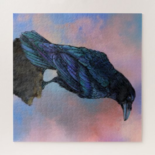 Big Common Raven - Malerei  Puzzle (Horizontal)