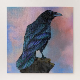 Big Common Raven - Malerei  Puzzle