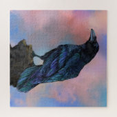 Big Common Raven - Migning Painting Bird Collectio Puzzle (Horizontal)