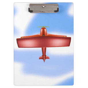 Big Cool Adventurous Flying Red Bi-Flugzeug Clipbo Klemmbrett