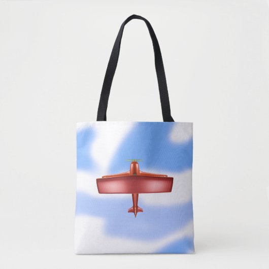 Big Cool Adventurous Flying Red Bi-Flugzeug Tasche (Vorderseite)