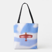Big Cool Adventurous Flying Red Bi-Flugzeug Tasche (Rückseite)