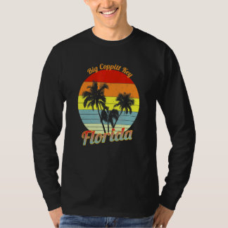 Big Coppitt Key Florida Retro Tropische Palmen  T-Shirt