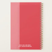 Big Coral Pink Pläne Inside Planner Planer (Rückseite)
