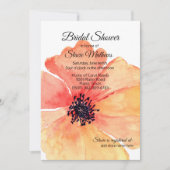 Big Coral Poppy Brautparty Einladung (Vorderseite)