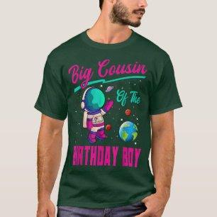 Big Cousin des Geburtstags Boy Space Party Planet T-Shirt