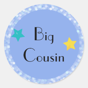 Big Cousin mit Stars Classic Round Sticker