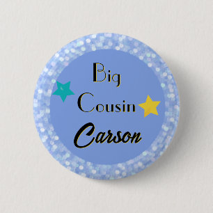 Big Cousin mit Stars Personalisiert Classic Round Button