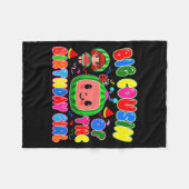 Big Cousin Of The Birthday Girl Melon Family Match Fleecedecke (Vorderseite (Horizontal))