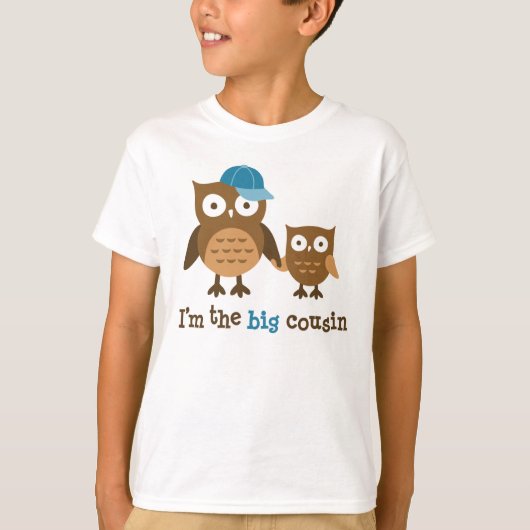 Big Cousin Owl T - Shirt für Jungen (Vorderseite)