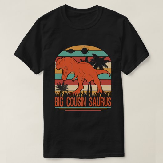 BIG COUSIN SAURUS Dinosaurier Vintag T-Shirt (Design vorne)