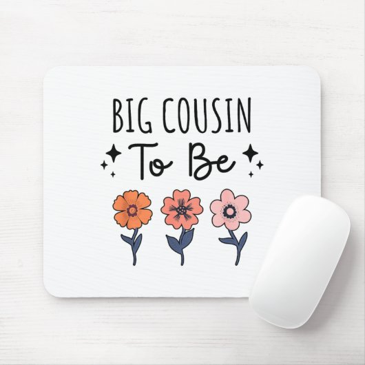 Big Cousin To Be 1st Baby Pregnancy Announcement F Mousepad (Mit Mouse)