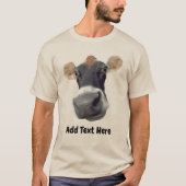 Big Cow Face, Text hinzufügen, T - Shirt (Vorderseite)