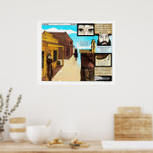 BIG Cowboy Comic alter Western Stil Poster (Küche)