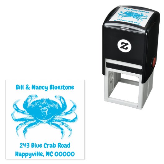 Big Crab Rücksendeadresse Permastempel (Beispiel)