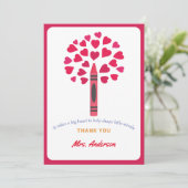 Big Crayon Tree / Lehrerbewertung Dankeskarte (Stehend Vorderseite)