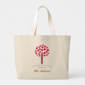 Big Crayon Tree / Lehrerbewertung Jumbo Stoffbeutel (Rückseite)