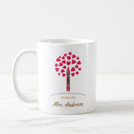 Big Crayon Tree / Lehrerbewertung Kaffeetasse