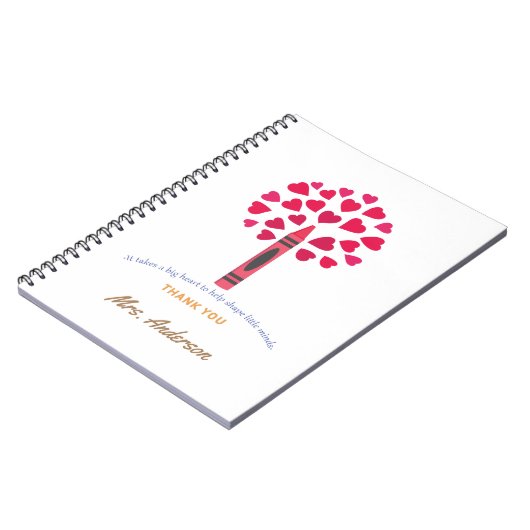 Big Crayon Tree / Lehrerbewertung Notizblock (Linke Seite)