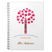 Big Crayon Tree / Lehrerbewertung Notizblock (Vorderseite)