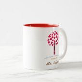 Big Crayon Tree / Lehrerbewertung Zweifarbige Tasse (VorderseiteRechts)