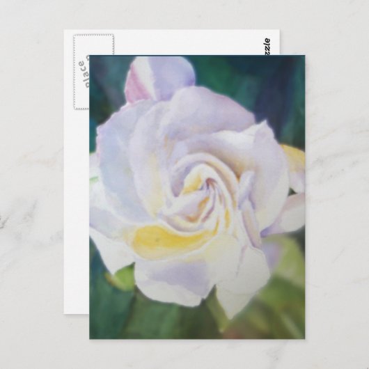 Big Creamy White Gardenia Postkarte (Vorne/Hinten)
