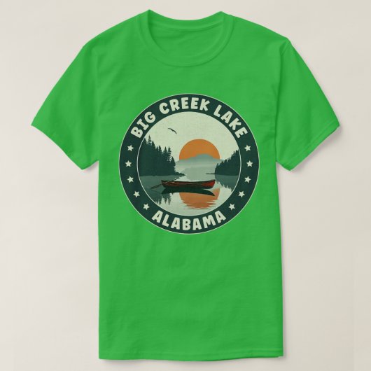 Big Creek Lake Alabama Sunset TShirt (Design vorne)