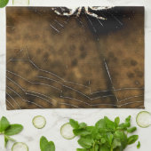 Big Creepy Spider im Web Handtuch (Gefaltet)