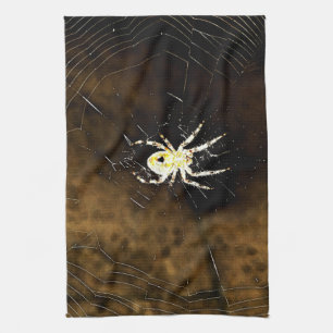 Big Creepy Spider im Web Handtuch