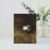 Big Creepy Spider im Web Postkarte (Stehend Vorderseite)