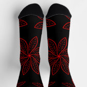 Big Crimson Pattern auf schwarz Socken (Oben)