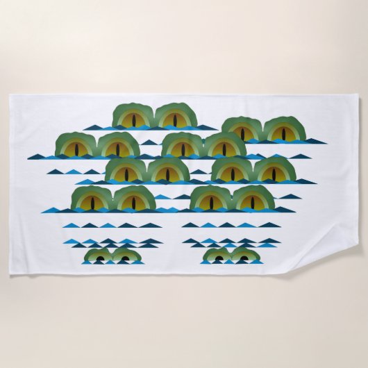 Big Croc Beach Handtuch (Vorderseite)