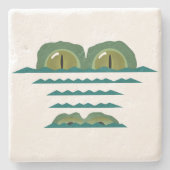 Big Croc Stone Untersetzer (Vorderseite)