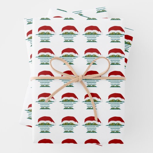 Big Croc Weihnachtsblätter Geschenkpapier Set (Beispiel)