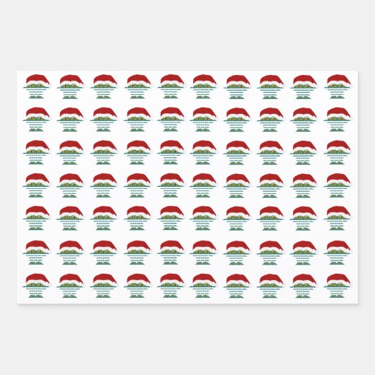 Big Croc Weihnachtsblätter Geschenkpapier Set (Vorderseite 3)
